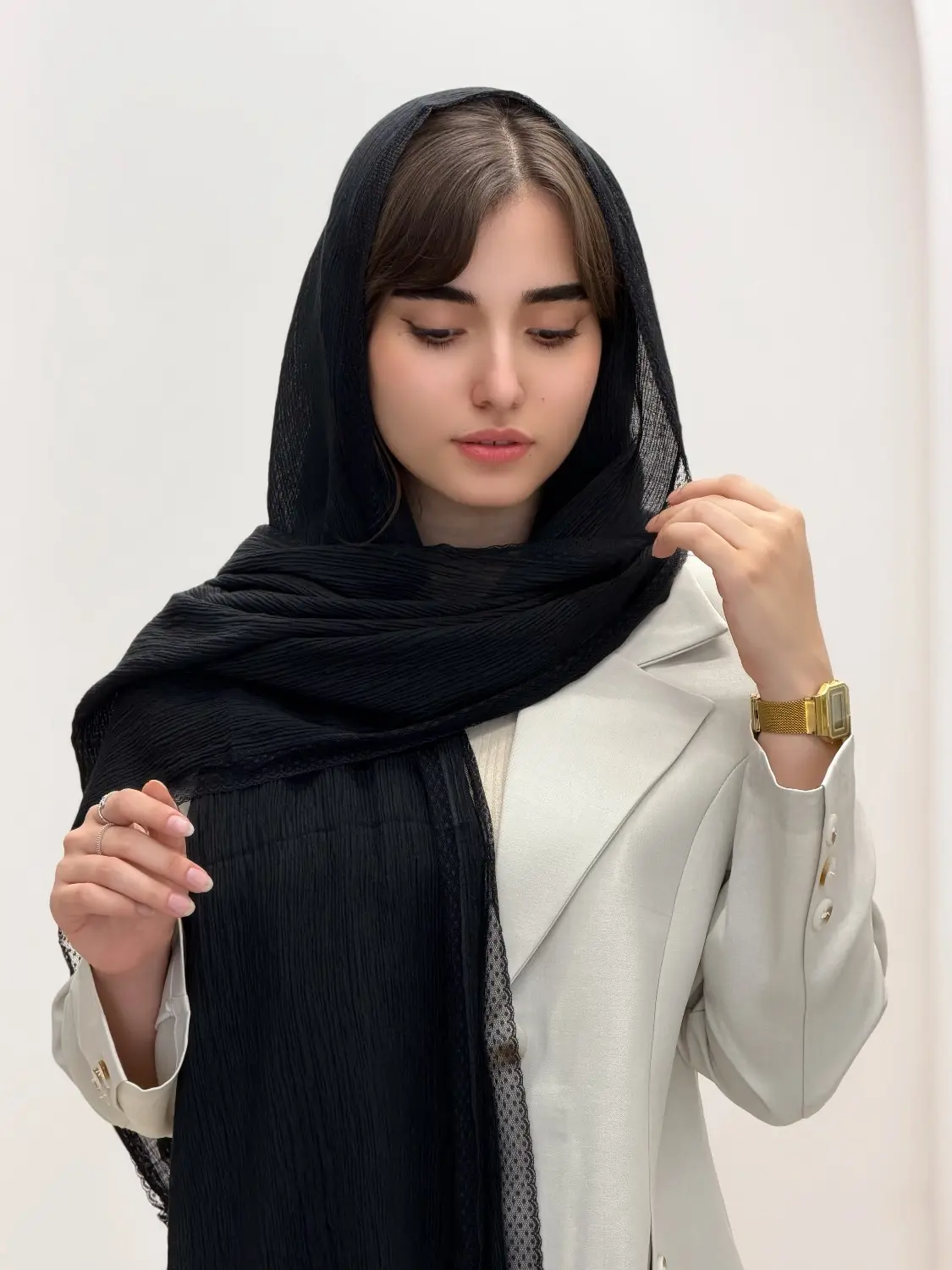 4486-شال مشکی آنیل
